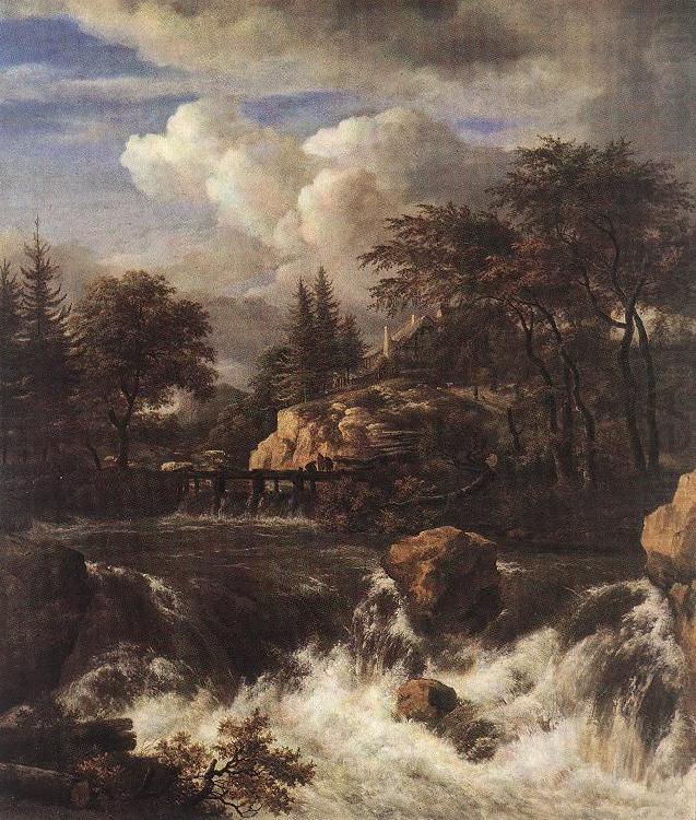 Waterfall in a Rocky Landscape, Jacob van Ruisdael